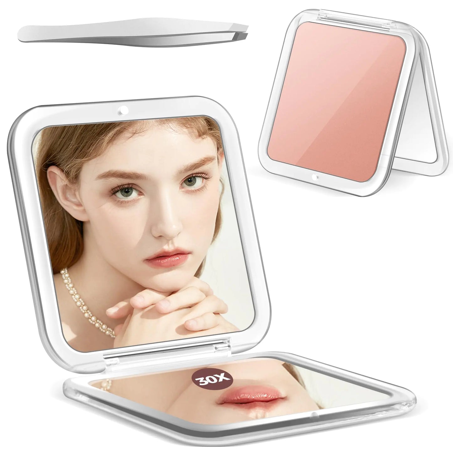 Compact 30X Magnifying Travel Mirror